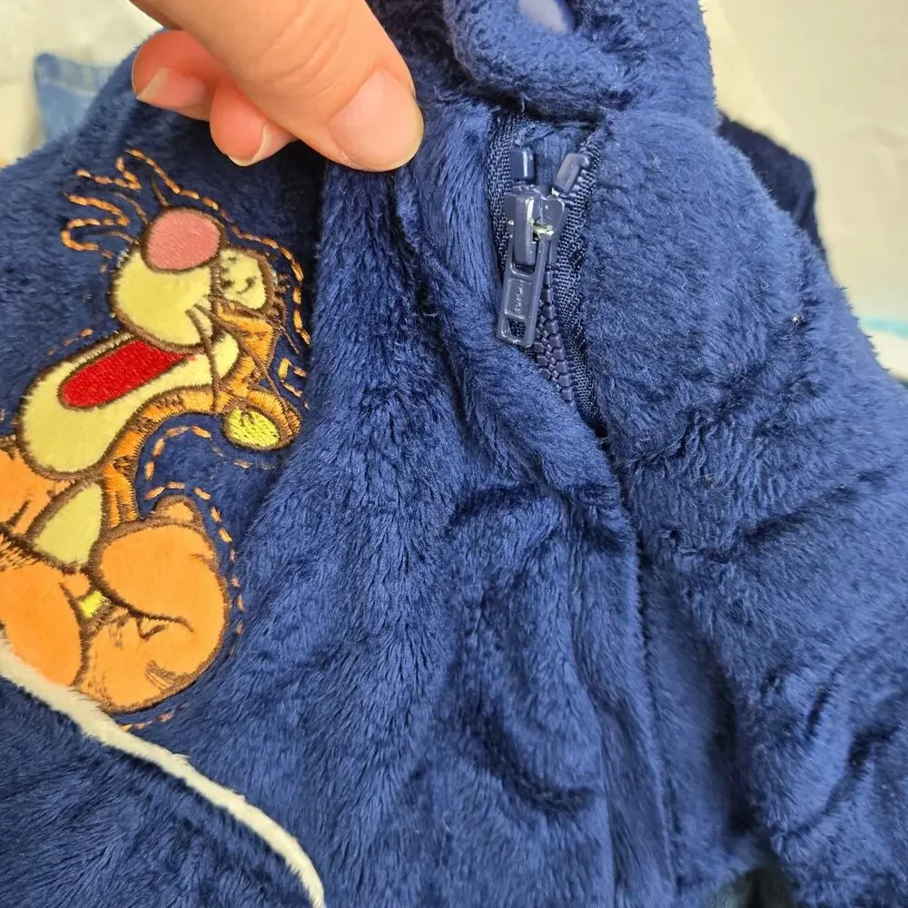 Disney‎ baby Tigger fuzzy winter one piece size 3-6 months